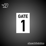 Gate Number Signs